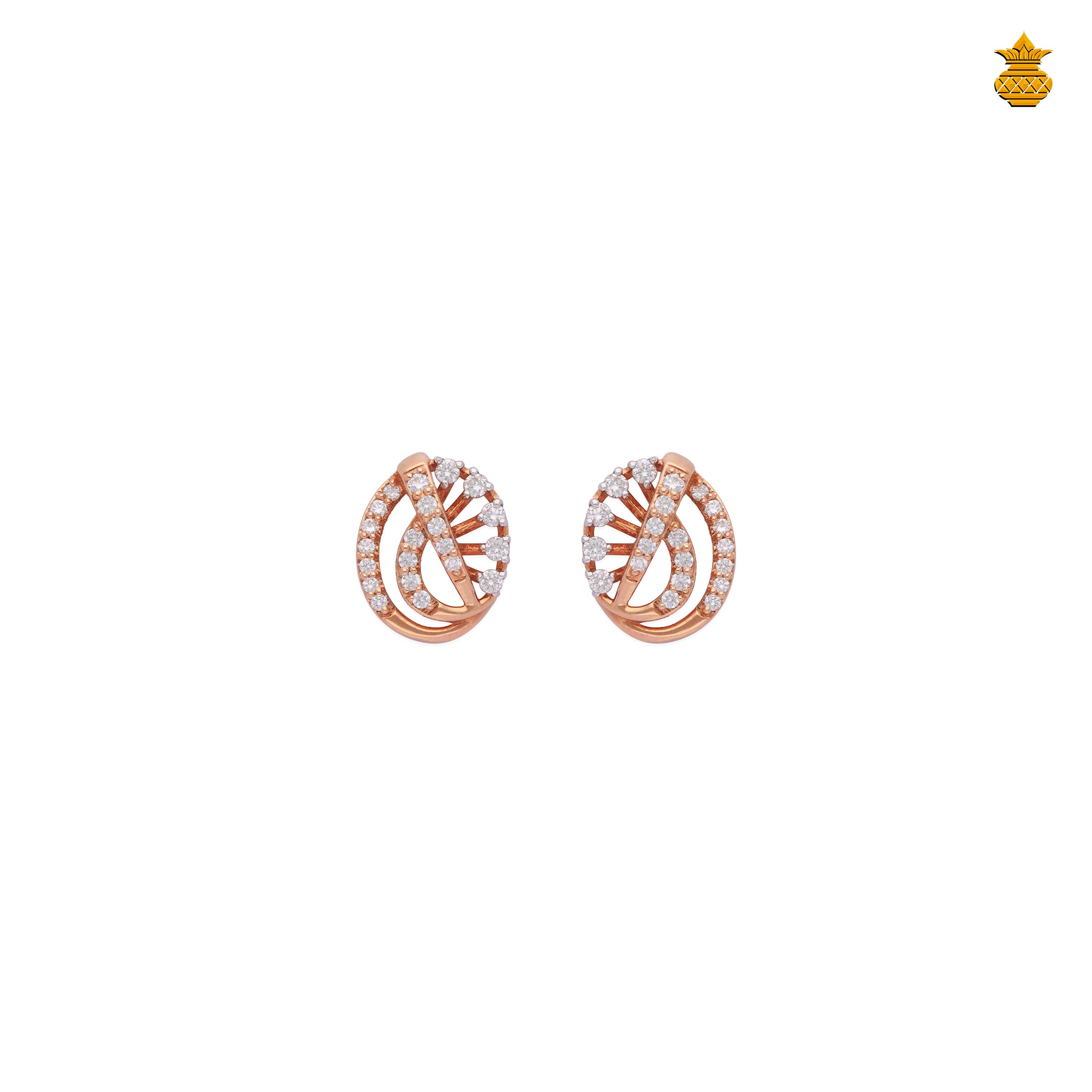 18KT Rose Gold Fancy Diamond Stud