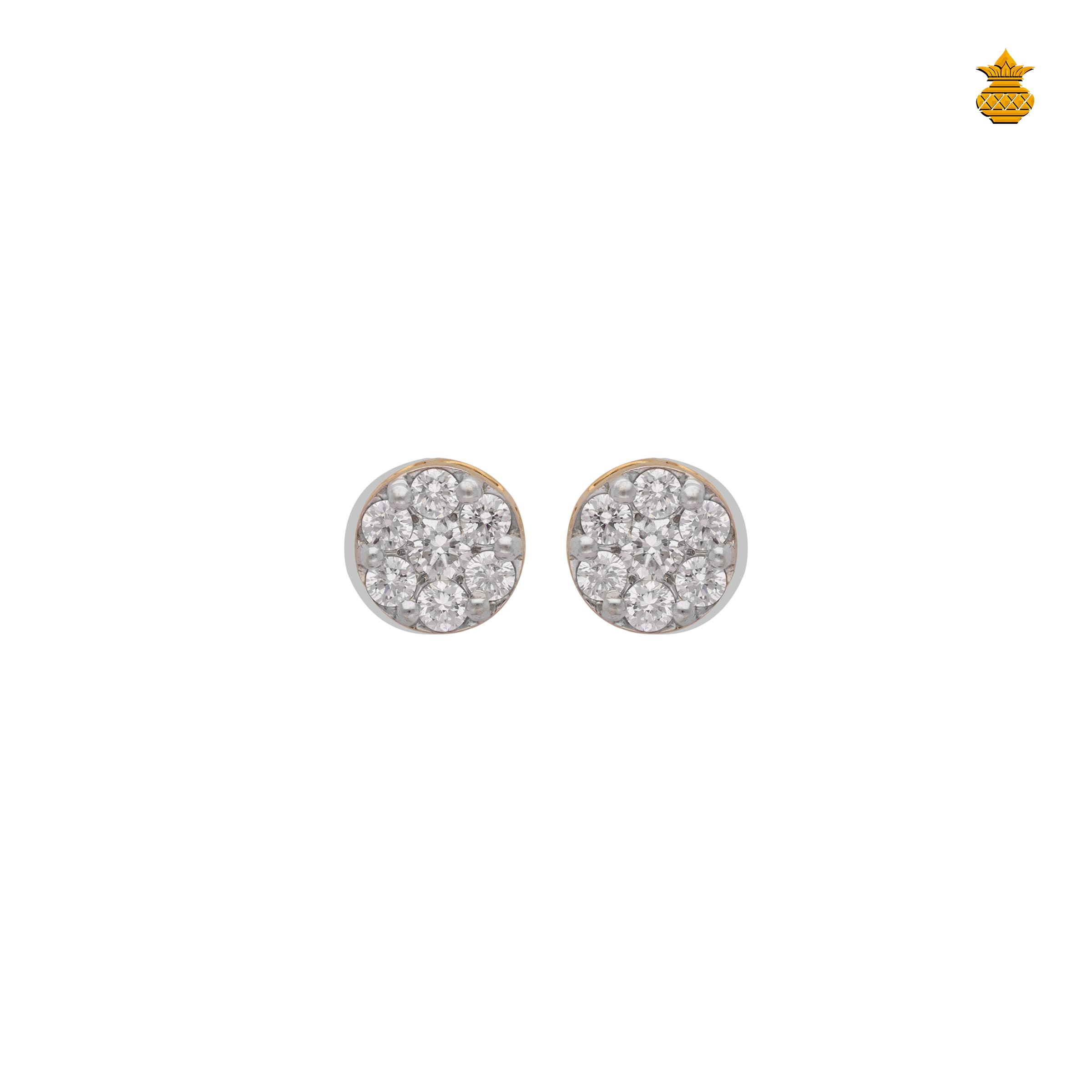 7 Stone  Round Diamond Stud