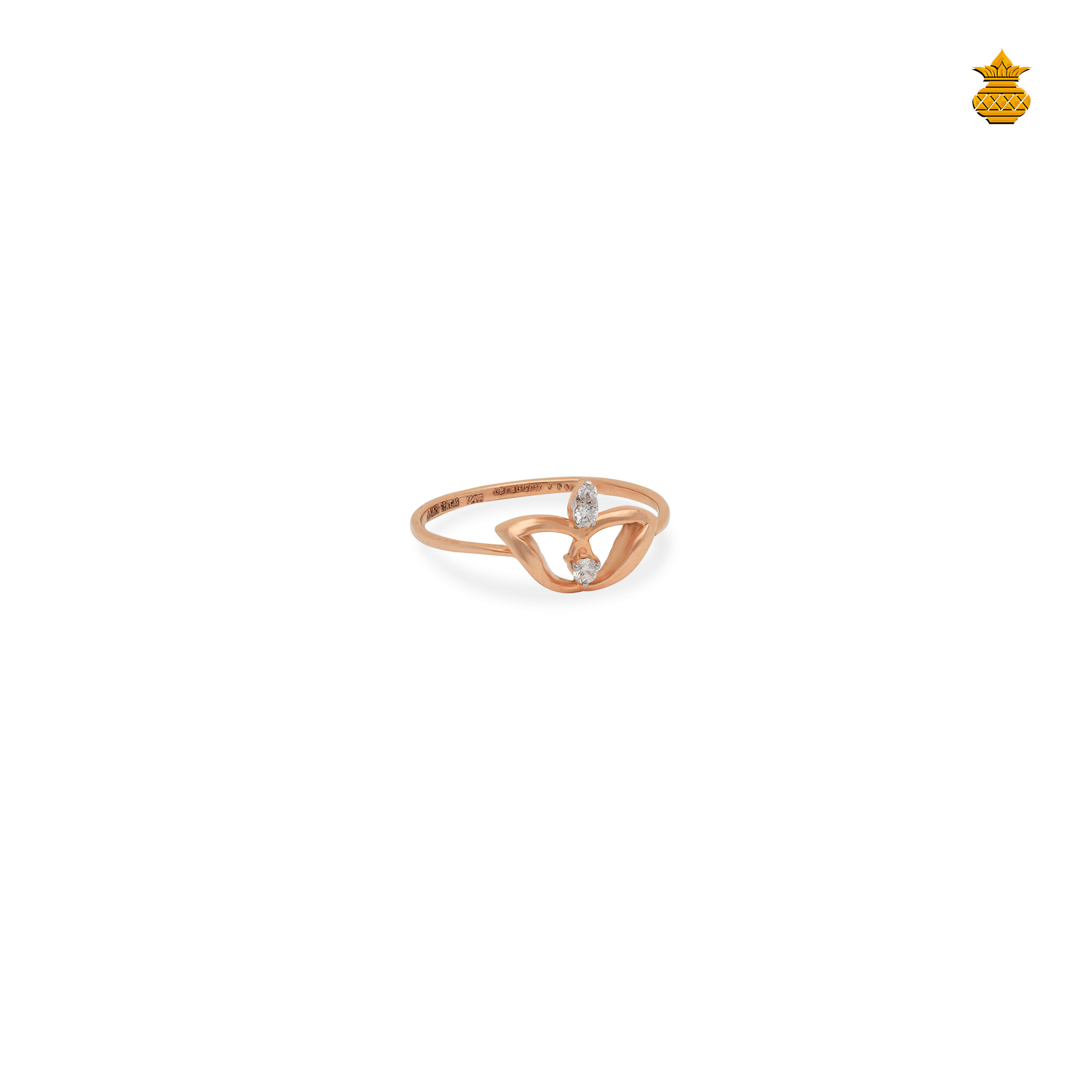 Lotus Shape 18KT Diamond Ring