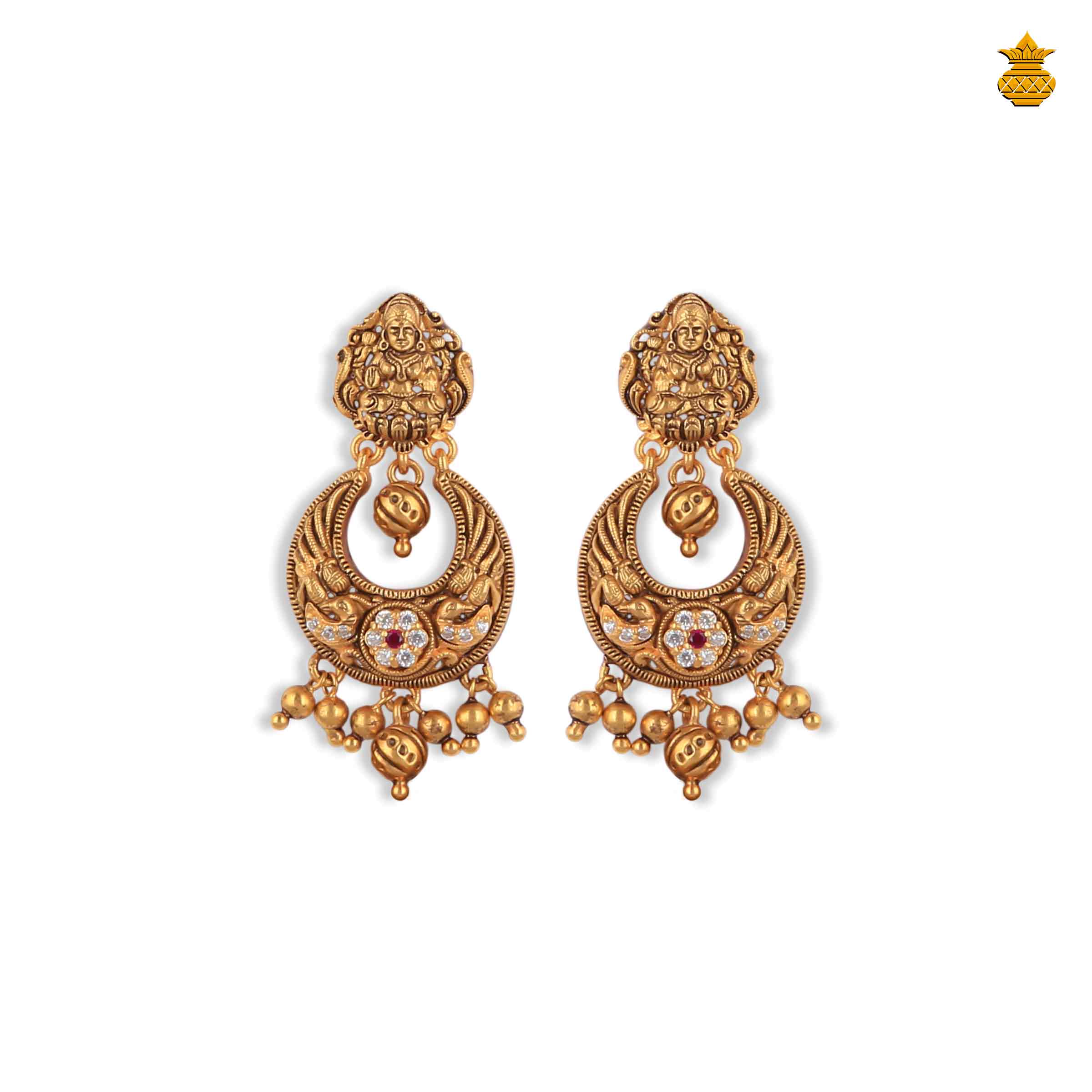 Exclusive Antique Chandbali Stud Drop