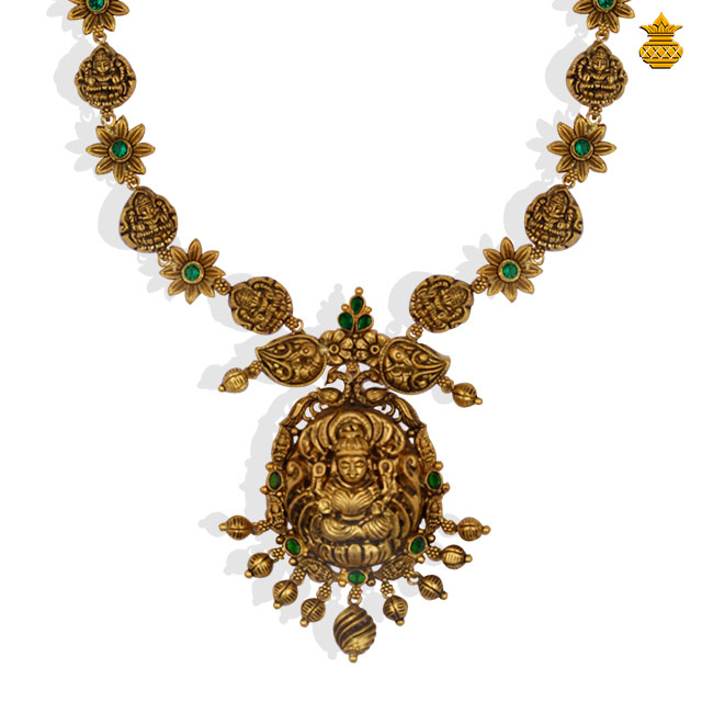 Antique Swarnam Lakshmi Motif Necklace