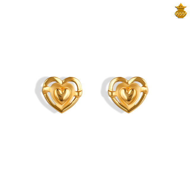 Casting Heart Shape Stud For Daily Wear