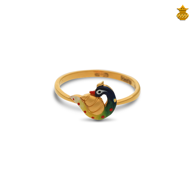 Colour Fancy Peacock Design Ladies Ring