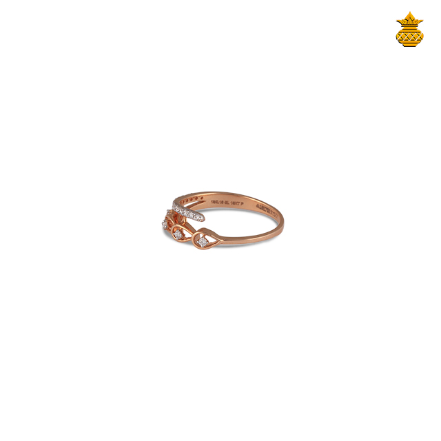 Elegant 18K Rose Gold Diamond Fancy Ring