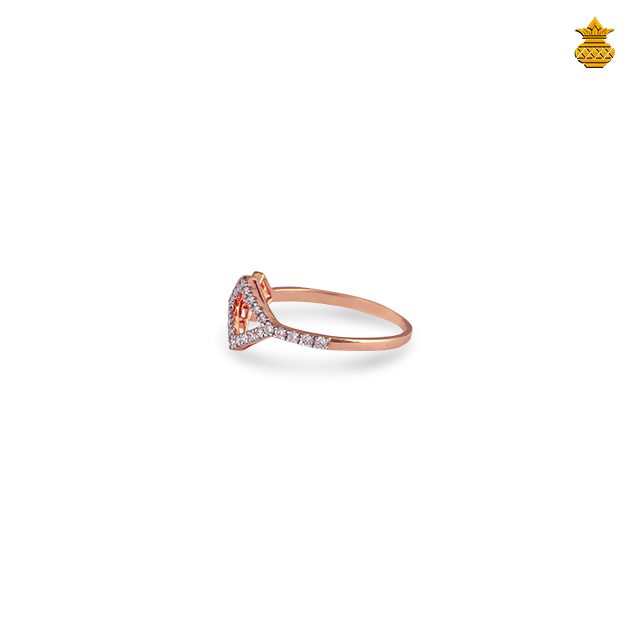 18K Rose Gold Diamond Fancy Ring