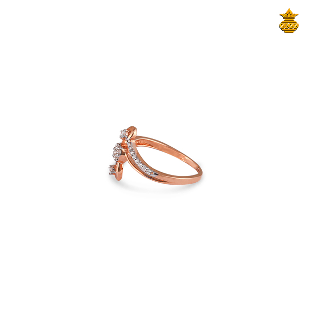 18K Rose Gold Fancy Diamond Ring 