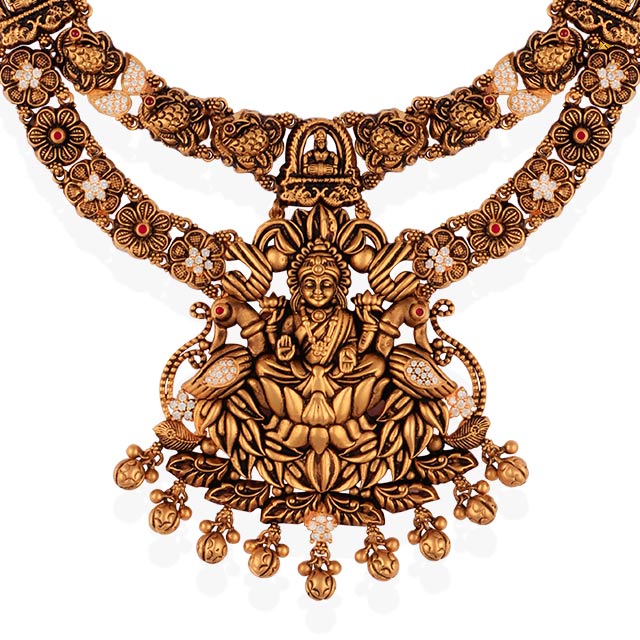 Double Layer Antique Lakshmi Necklace