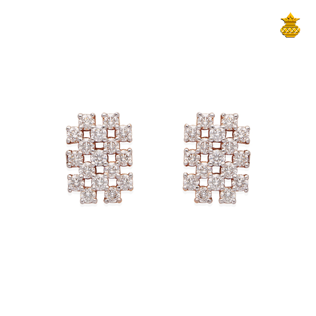 Exclusive Loyal Diamond 18Kt Rose Gold Stud