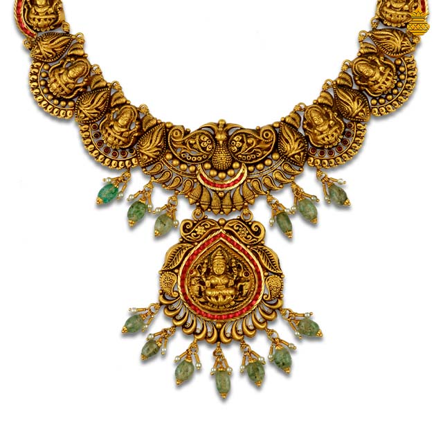 Antique Gold Lakshmi Necklace