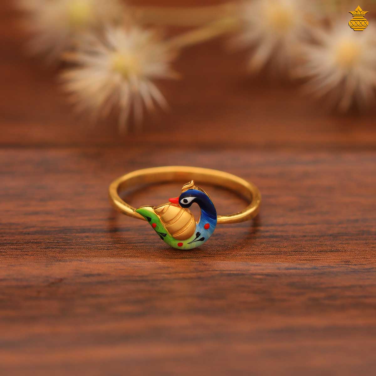 Exclusive Ladies Colourfull Enamel Peacock Ring