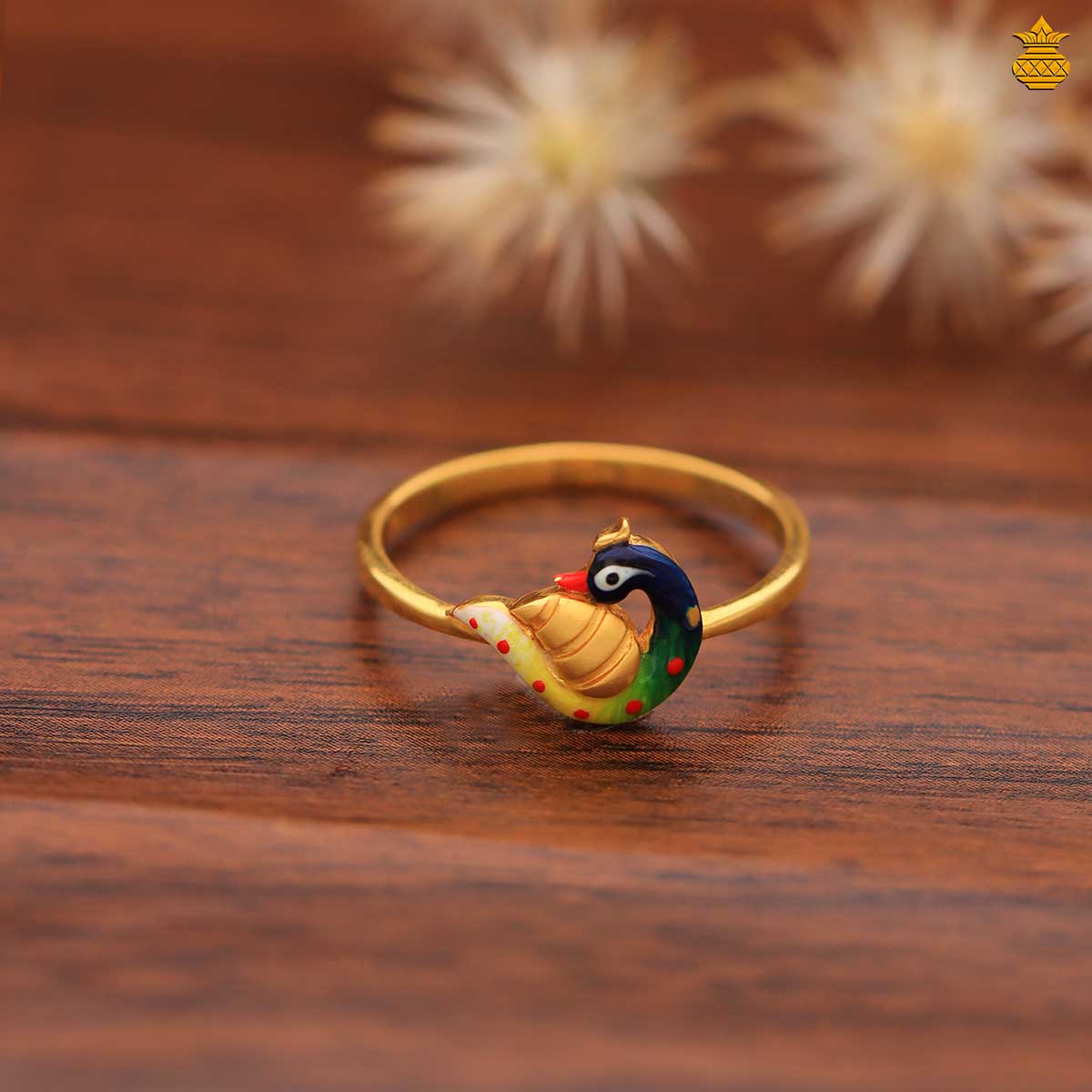 Colour Fancy Peacock Design Ladies Ring