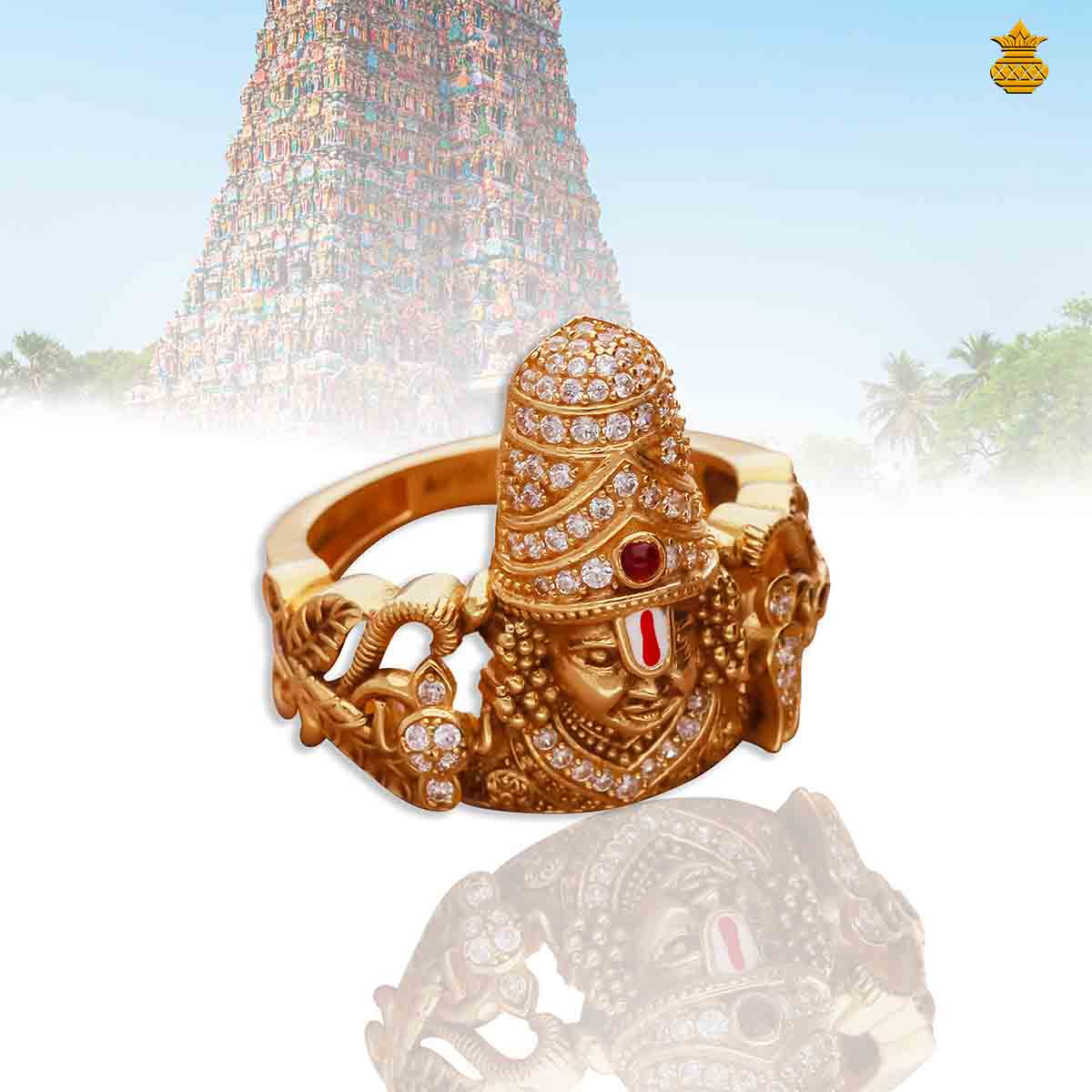 Sree Kumaran | 22K Tirupathi Balaji Gold Ring Collection