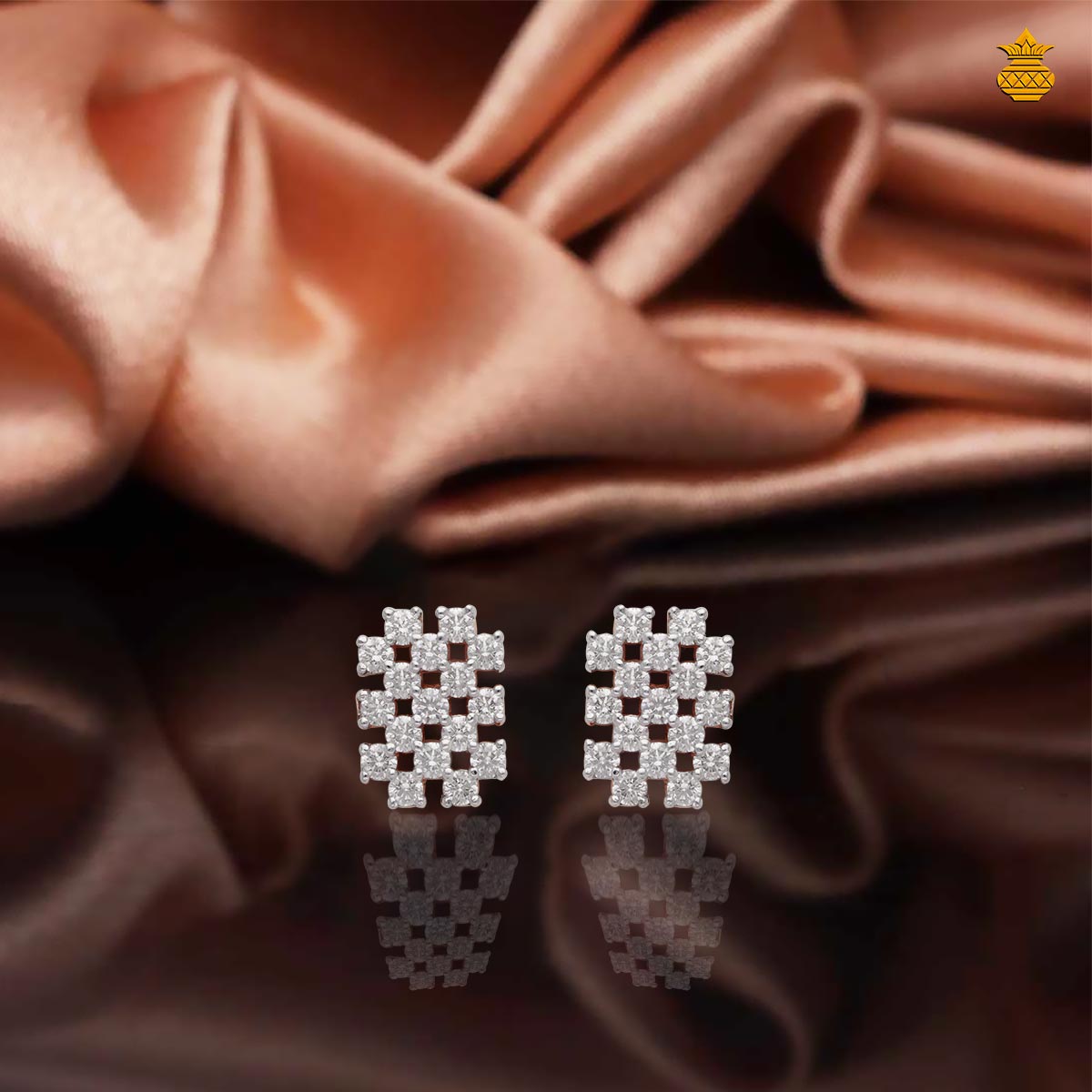 Exclusive Loyal Diamond 18Kt Rose Gold Stud