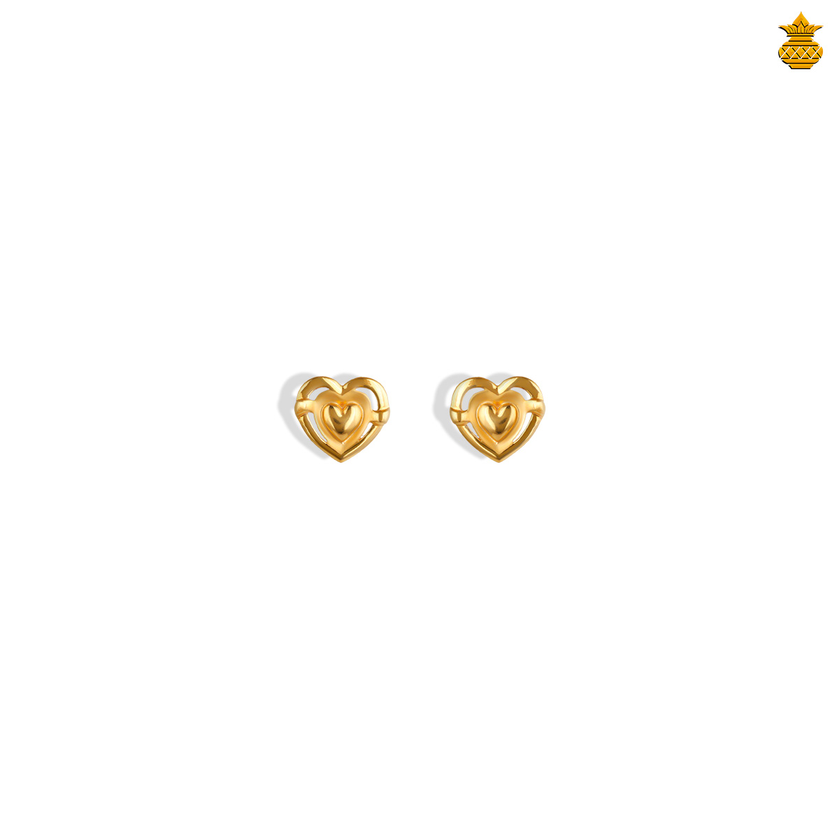 Casting Heart Shape Stud For Daily Wear