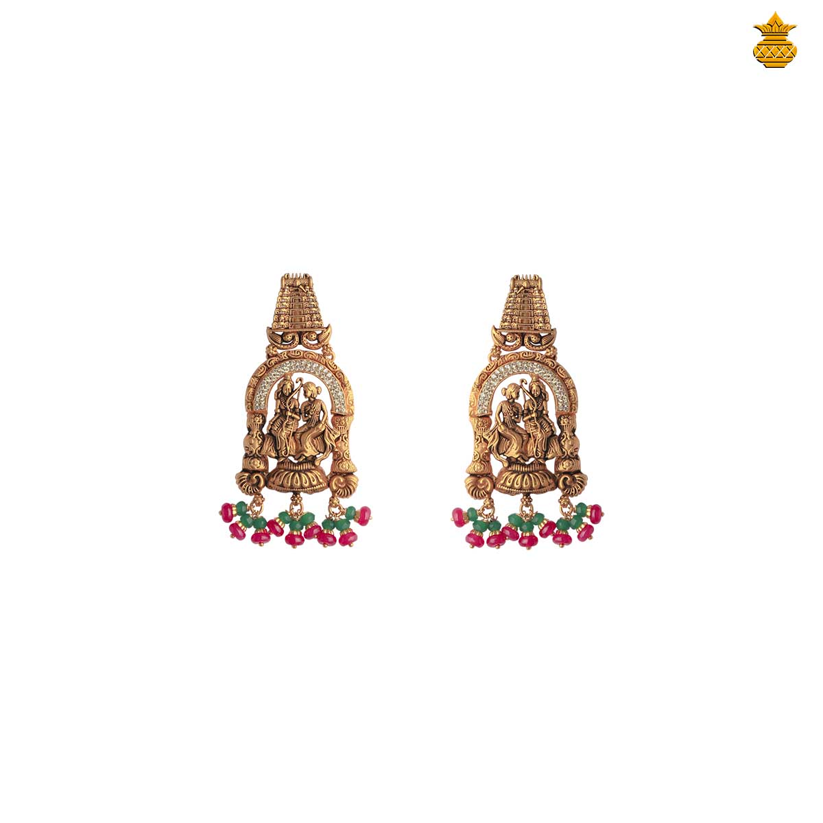 Exclusive Antique Ram-Sita Stud Drops