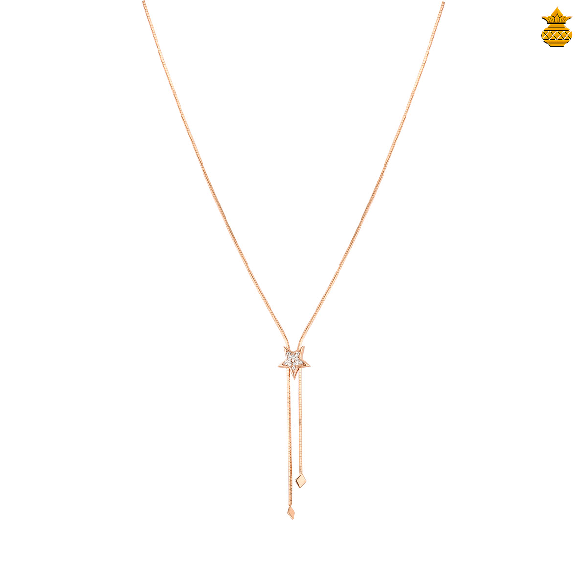 18kt Rose Gold Adjustable Star Chain