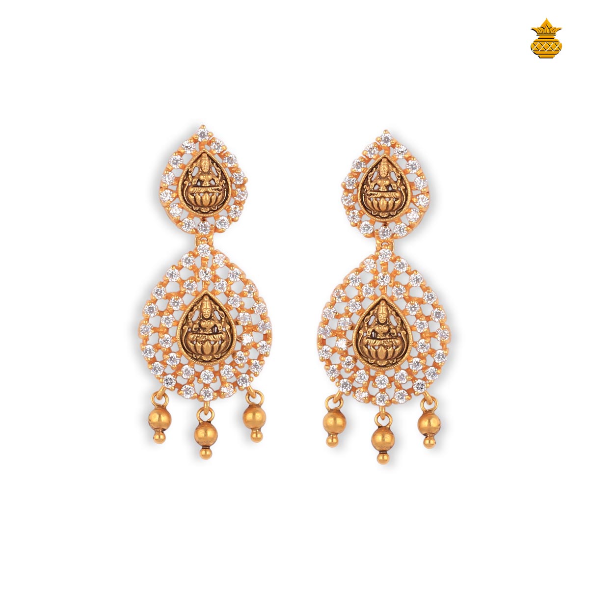 Lakshmi Antique Stud Drops