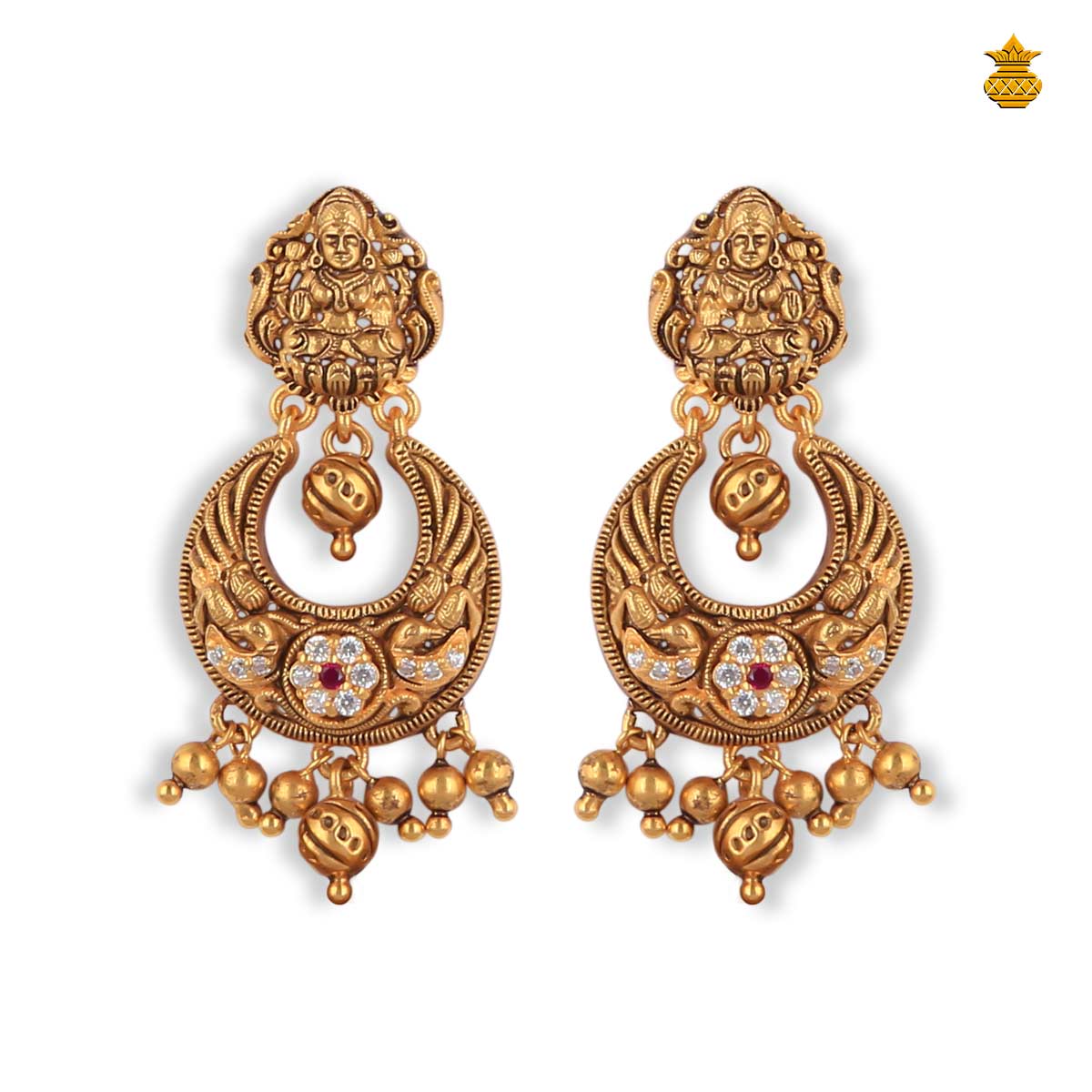 Exclusive Antique Chandbali Stud Drop